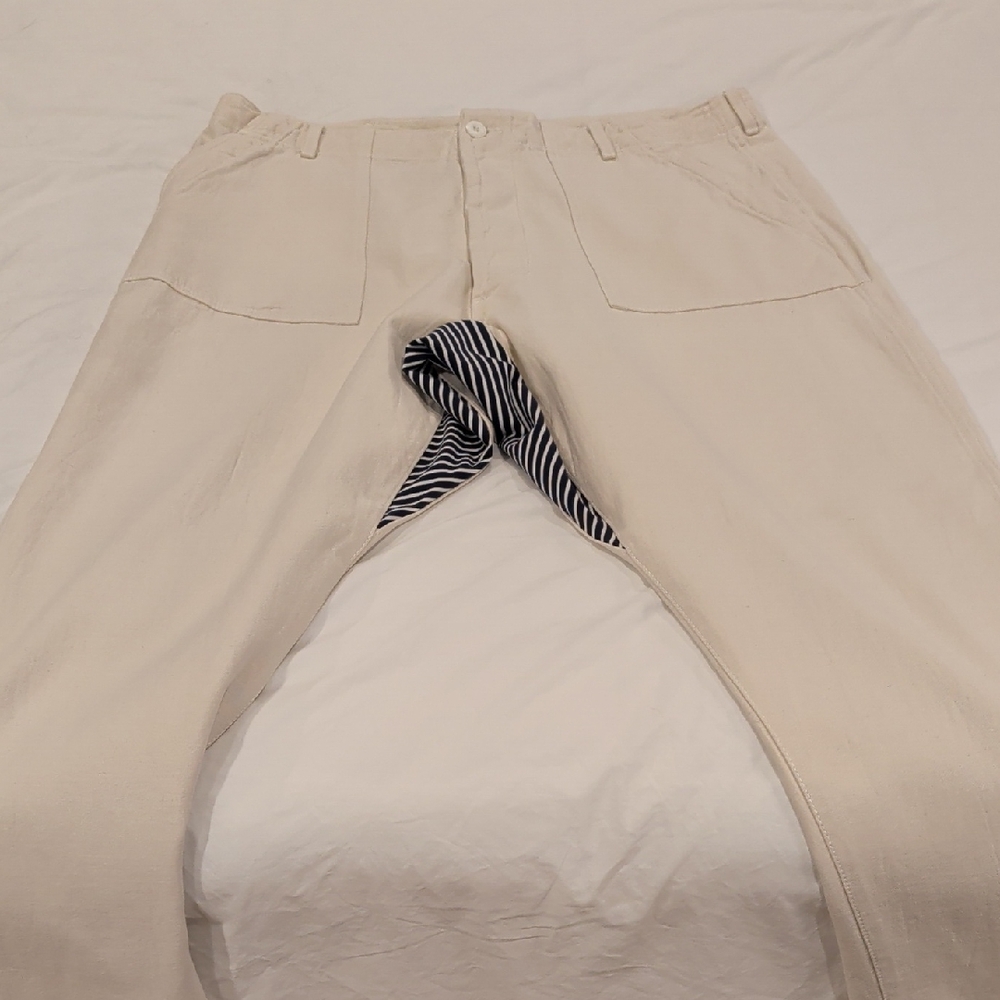 RTH Cream Split-crotch Pants